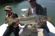 Dad and youngster snook